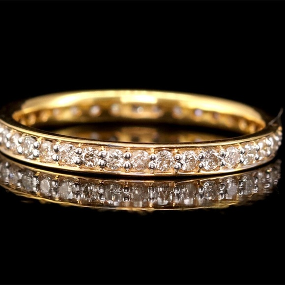 0.55 CT Diamond Gold Stackable Full Band stamp